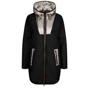 Women’s Silver and Black Sportalm Long Jacket